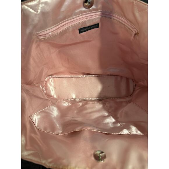 Vintage Y2K Victoria’s Secret Denim Corset Lace Ruffle Satin Lined Tote Bag - Picture 7 of 8